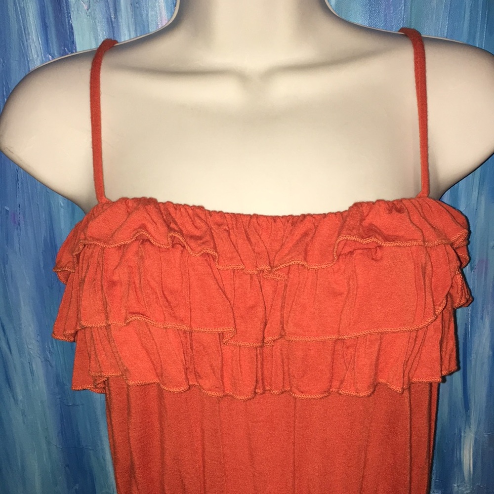 Casual & comfy orange (grapefruit) cotton dress!